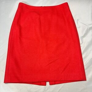 J.Crew Pencil Skirt Wool Blend Career Office Wear Red Capsule Academia Size‎ 6
